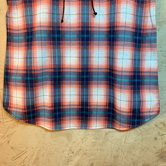 Cloud & Sky Lace Up Plaid Shirt size S - Picture 6 of 8